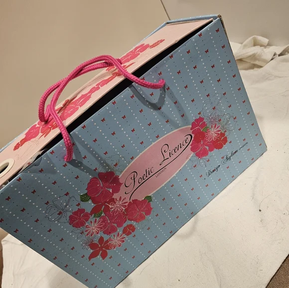 Poetic Licence Softer Side floral PeepToe Slingback Platform Wedge 8M New in box - Picture 8 of 16